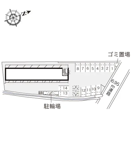 ★手数料０円★姫路市青山北３丁目　月極駐車場（LP）